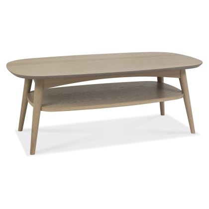 Dansk Scandi Oak Coffee Table with Shelf by Bentley Designs Dansk Scandi Oak Coffee Table with Shelf by Bentley Designs