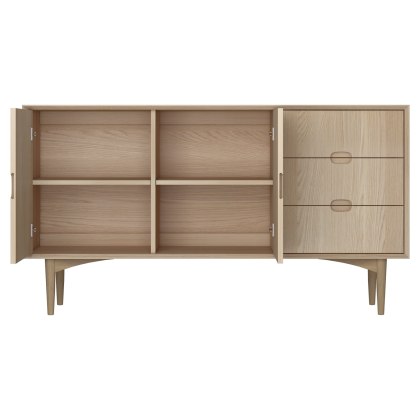 Dansk Scandi Oak Wide Sideboard by Bentley Designs