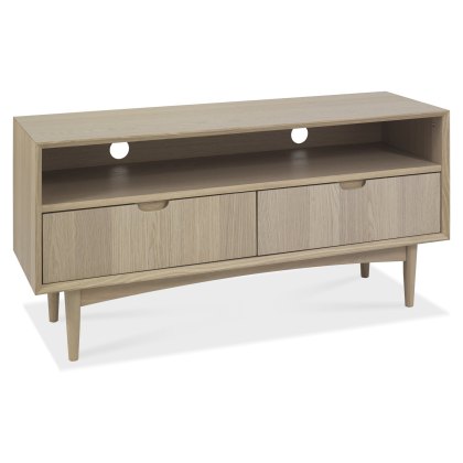 Dansk Scandi Oak Media Unit by Bentley Designs