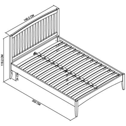 Whitby Scandi Oak and Soft Grey Low Foot End Double Bed Frame 135cm by Bentley Designs Whitby Scandi Oak and Soft Grey Low Foot End Double Bed Frame 135cm by Bentley Designs