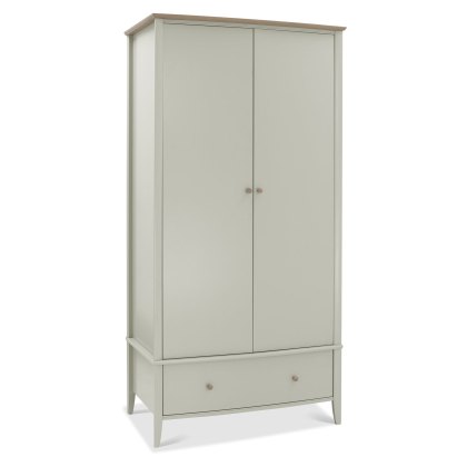 Whitby Scandi Oak and Soft Grey Double Wardrobe by Bentley Designs Whitby Scandi Oak and Soft Grey Double Wardrobe by Bentley Designs