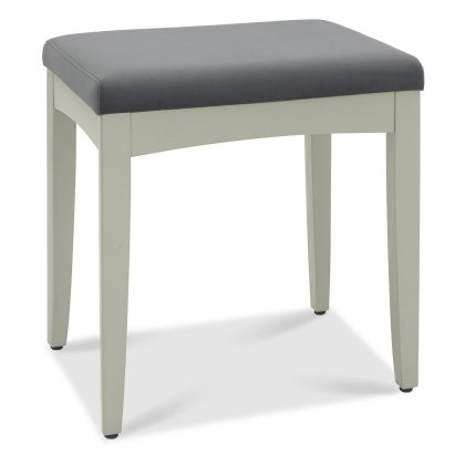 Whitby Soft Grey Stool - Gun Metal Velvet by Bentley Designs Whitby Soft Grey Stool - Gun Metal Velvet by Bentley Designs