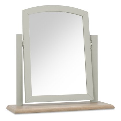 Whitby Scandi Oak and Soft Grey Vanity Mirror by Bentley Designs Whitby Scandi Oak and Soft Grey Vanity Mirror by Bentley Designs