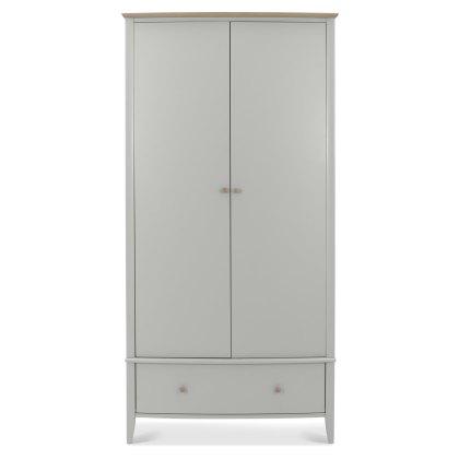 Whitby Scandi Oak and Warm Grey Double Wardrobe by Bentley Designs Whitby Scandi Oak and Warm Grey Double Wardrobe by Bentley Designs