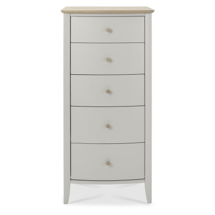 Whitby Scandi Oak and Warm Grey 5 Drawer Chest by Bentley Designs Whitby Scandi Oak and Warm Grey 5 Drawer Chest by Bentley Designs