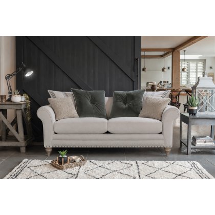 Utah 3 Seater Pillowback Back Sofa by Alstons Utah 3 Seater Pillowback Back Sofa by Alstons
