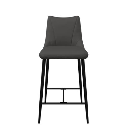 Zara Dark Grey Faux leather Counter Stool