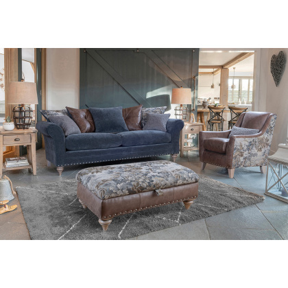 Utah Two Tone Ottoman by Alstons