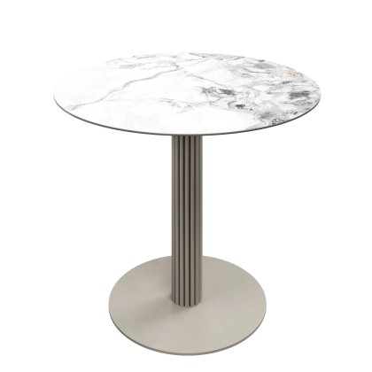Abbott 80cm Round White Ceramic Bistro Table