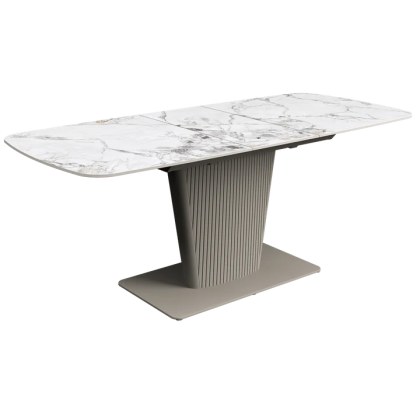 Abbott 160-200cm White Ceramic Extending Dining Table