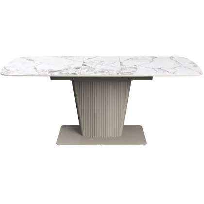 Abbott 160-200cm White Ceramic Extending Dining Table