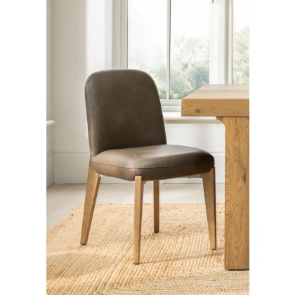Pair of Weymouth Dining Chairs (Brown PU) Pair of Weymouth Dining Chairs (Brown PU)