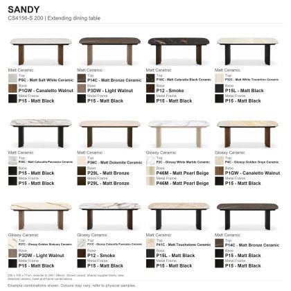 Sandy Extending Dining Table 200 x 100cm (CS4156-S 200) by Calligaris Sandy Extending Dining Table 200 x 100cm (CS4156-S 200) by Calligaris