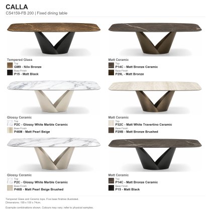 Calla Fixed Dining Table 200 x 100cm (CS4159-FB 200) by Calligaris Calla Fixed Dining Table 200 x 100cm (CS4159-FB 200) by Calligaris