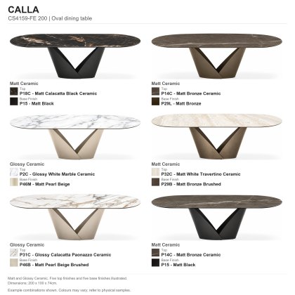 Calla Fixed Dining Table 200 x 100cm (CS4159-FE 200) by Calligaris Calla Fixed Dining Table 200 x 100cm (CS4159-FE 200) by Calligaris