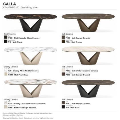 Calla Fixed Dining Table 250 x 110cm (CS4159-FE 250) by Calligaris Calla Fixed Dining Table 250 x 110cm (CS4159-FE 250) by Calligaris