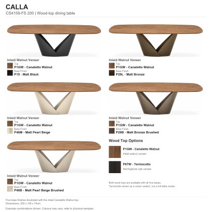 Calla Fixed Dining Table 200 x 100cm (CS4159-FS 200) by Calligaris Calla Fixed Dining Table 200 x 100cm (CS4159-FS 200) by Calligaris