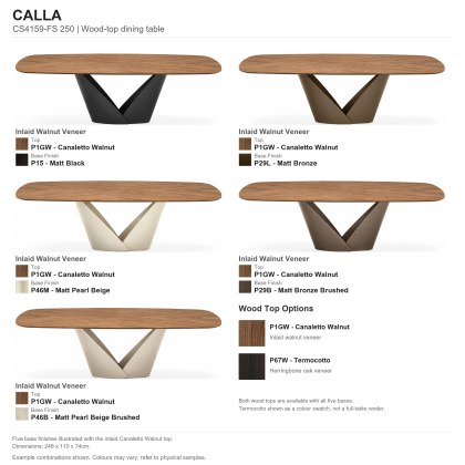 Calla Fixed Dining Table 250 x 110cm (CS4159-FS 250) by Calligaris Calla Fixed Dining Table 250 x 110cm (CS4159-FS 250) by Calligaris