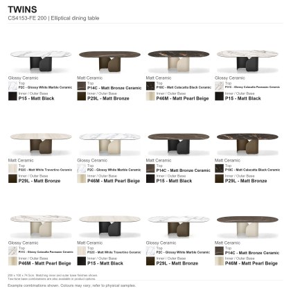 Twins Fixed Dining Table 200 x 100cm (CS4153-FE 200) by Calligaris Twins Fixed Dining Table 200 x 100cm (CS4153-FE 200) by Calligaris