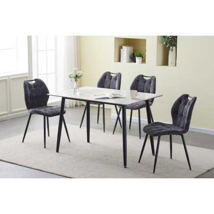 Carson Dining Table Rectangle 1200 White