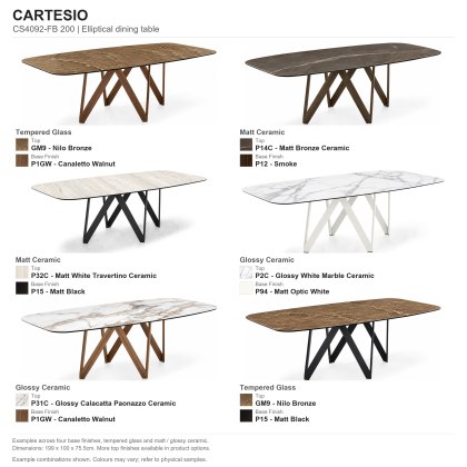 Cartesio Fixed Dining Table (CS4092-FB 200) by Calligaris Cartesio Fixed Dining Table (CS4092-FB 200) by Calligaris
