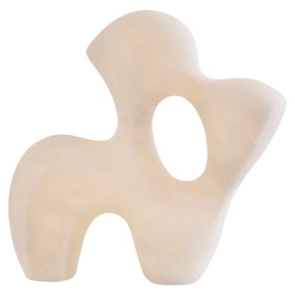 Broc White Marble Effect Organic Sculpture Broc White Marble Effect Organic Sculpture