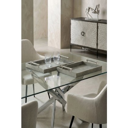 Cardona Set of Two Grey Shagreen Effect Trays