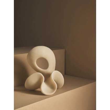 Broc White Marble Effect Small Abstract Loop Sculpture Broc White Marble Effect Small Abstract Loop Sculpture