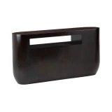 Gabelle Oval Ebony Bamboo Console Table Gabelle Oval Ebony Bamboo Console Table