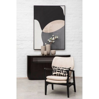 Gabelle Oval Ebony Bamboo Console Table Gabelle Oval Ebony Bamboo Console Table
