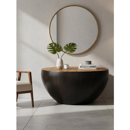 Gabo Round Ebony Console Table Gabo Round Ebony Console Table
