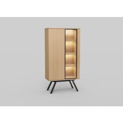 Napoli 2 Door Display Cabinet with Metal Base by MTE Theuns Napoli 2 Door Display Cabinet with Metal Base by MTE Theuns