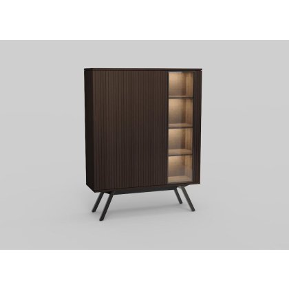 Napoli 3 Door Display Cabinet with Metal Base by MTE Theuns Napoli 3 Door Display Cabinet with Metal Base by MTE Theuns