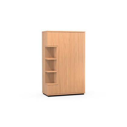 Napoli 2 Door Storage Cupboard with Open Shelves with Plinth by MTE Theuns Napoli 2 Door Storage Cupboard with Open Shelves with Plinth by MTE Theuns
