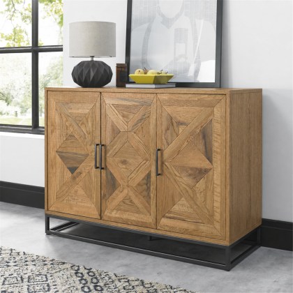 Indus Rustic Oak Narrow Sideboard by Bentley Designs Indus Rustic Oak Narrow Sideboard by Bentley Designs