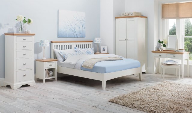 Hampstead Two Tone Slatted Bedstead (3 Sizes Available) by Bentley Designs