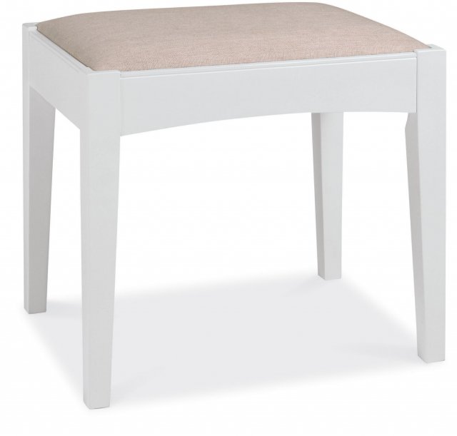 Hampstead White Stool by Bentley Designs