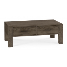 Turin Dark Oak Coffee Table with Drawers by Bentley Designs