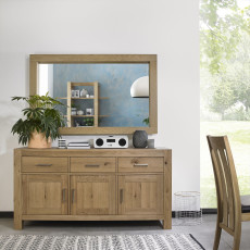Turin Light Oak Large Landscape Mirror by Bentley Designs