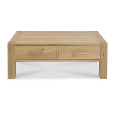 Turin Light Oak Coffee Table With Drawers by Bentley Designs