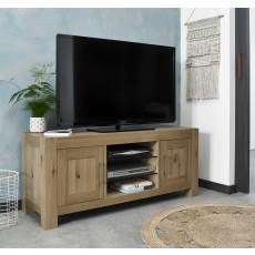 Turin Light Oak Entertainment Unit by Bentley Designs