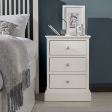 Ashby White 3 Drawer Nightstand by Bentley Designs
