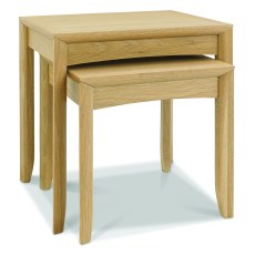 Bergen Oak Nest of Lamp Tables by Bentley Designs