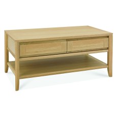 Bergen Oak Coffee Table with Drawer by Bentley Designs