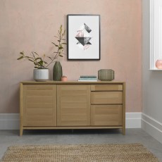 Bergen Oak Wide Sideboard by Bentley Designs