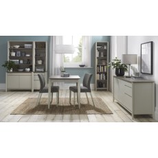 Bergen Grey Washed Oak & Soft Grey 2-4 Seater Extension Dining Table by Bentley Designs