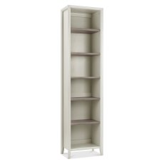 Bergen Grey Washed Oak & Soft Grey Narrow Bookcase by Bentley Designs