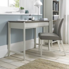 Bergen Grey Washed Oak & Soft Grey Desk by Bentley Designs