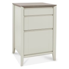 Bergen Grey Washed Oak & Soft Grey Filing Cabinet by Bentley Designs