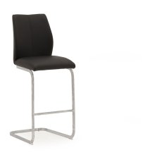 Pair of Elis Bar Stools (Black & Chrome)